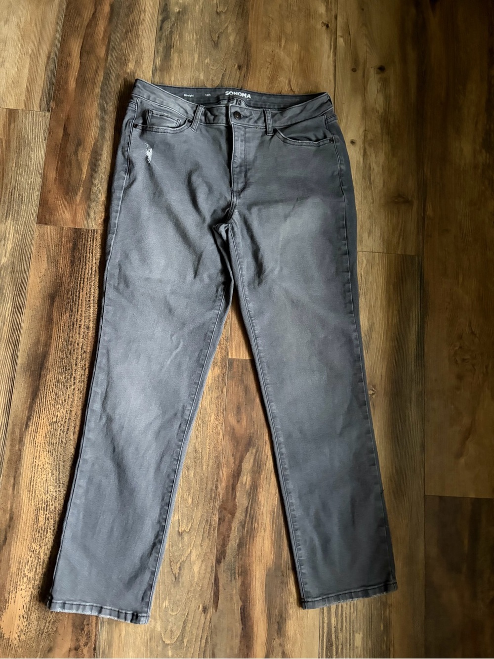 Sonoma Women's Charcoal Gray Straight-Leg Jeans